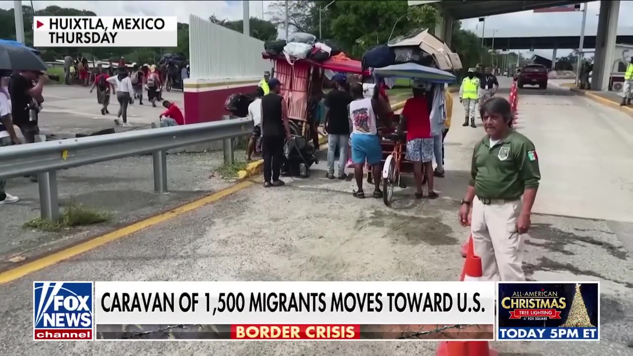 Growing caravan heads for US border in finals months of Biden admin