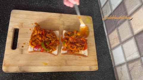 Chicken Fajita Sandwich Recipe | Cheese Chicken Sandwich | Best Chicken Cheese Sandwich Recipe