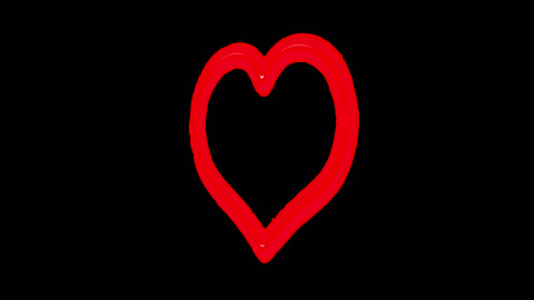 animation heart blackscreen