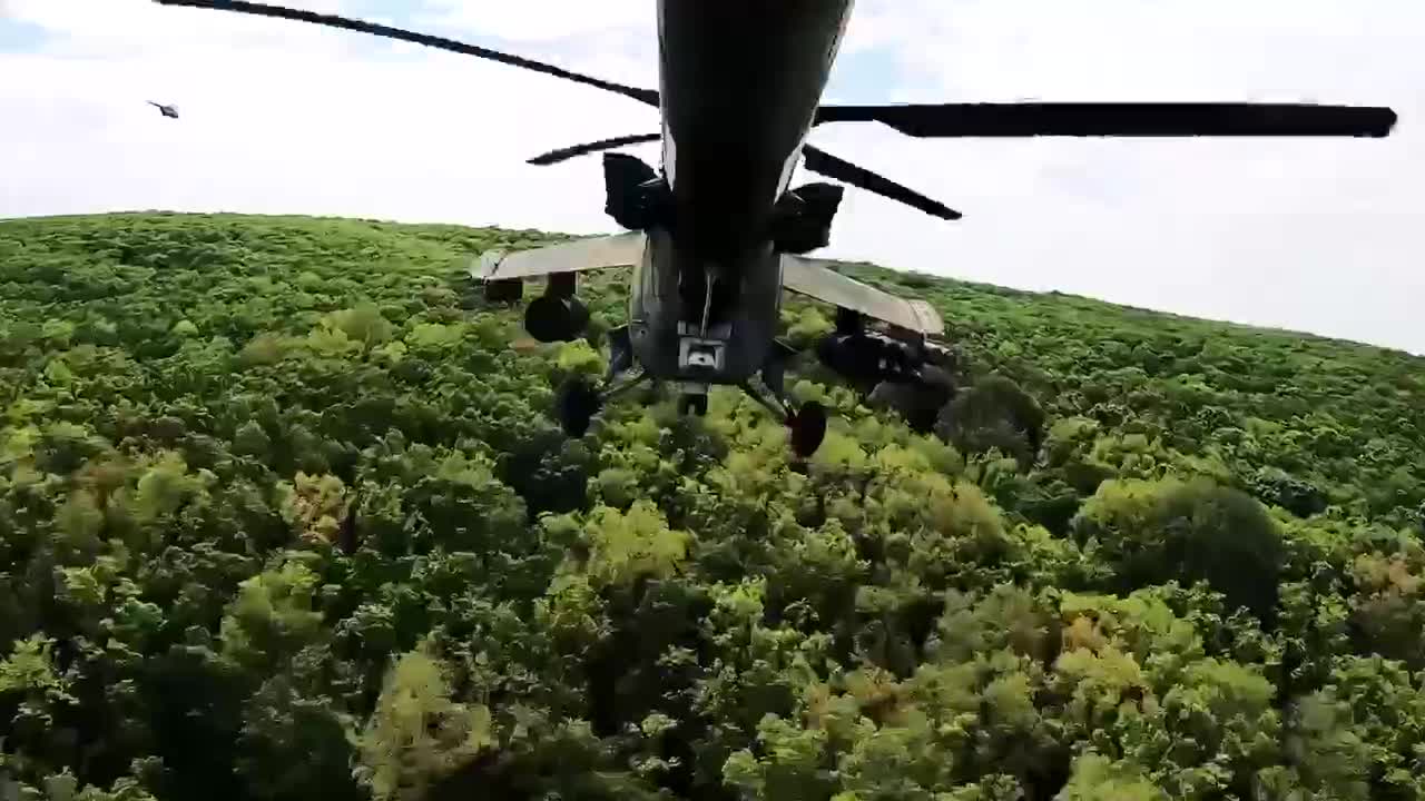 Mi-35 helicopters in action in Ukraine