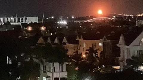 Orange flame lights up easternnight sky on 17 Jun