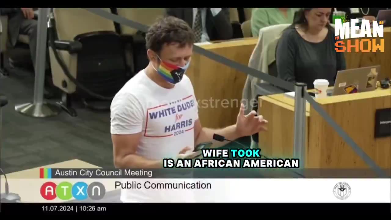 White Dude For Kamala Harris Meltdown In Front Of Austin City Council