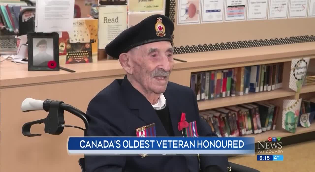 Canada's oldest veteran honoured