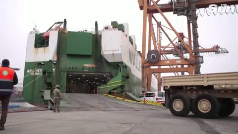 US military equipment arrives in Polish port