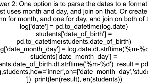 find the rows that have same month amp day values as the other rows using pandas