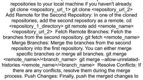 Merging existing git repository with new one