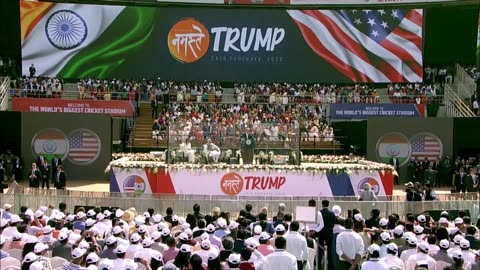 PM Modi addresses the Namaste Trump Community Programme in Ahmedabad