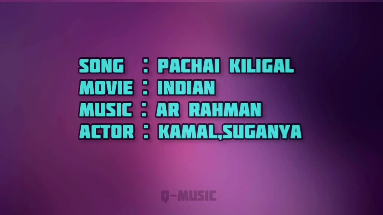 Pachai kiligal tholodu Indian AR Rahman (Song lyrics)in tamil