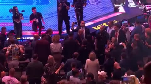 president trump makes entrance at ufc florida