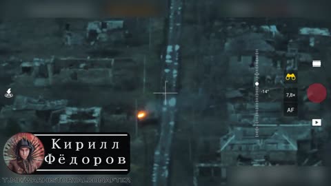 FPV Drone Attacks an AFU T-72 in Heorhiivka