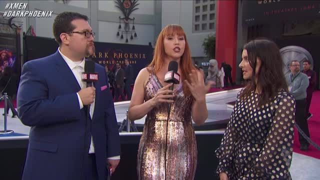 Emma Lahana of Marvel's Cloak & Dagger LIVE at the X-Men Dark Phoenix red carpet!