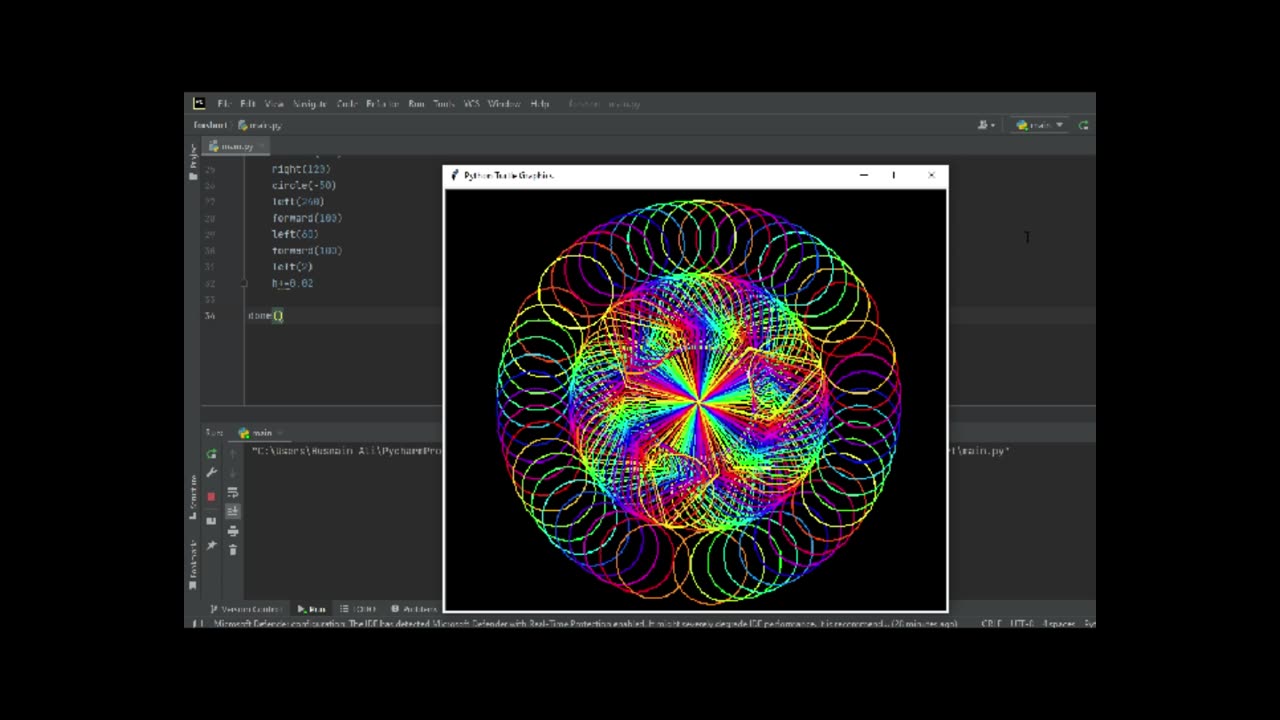 How to make Flower using Python turter