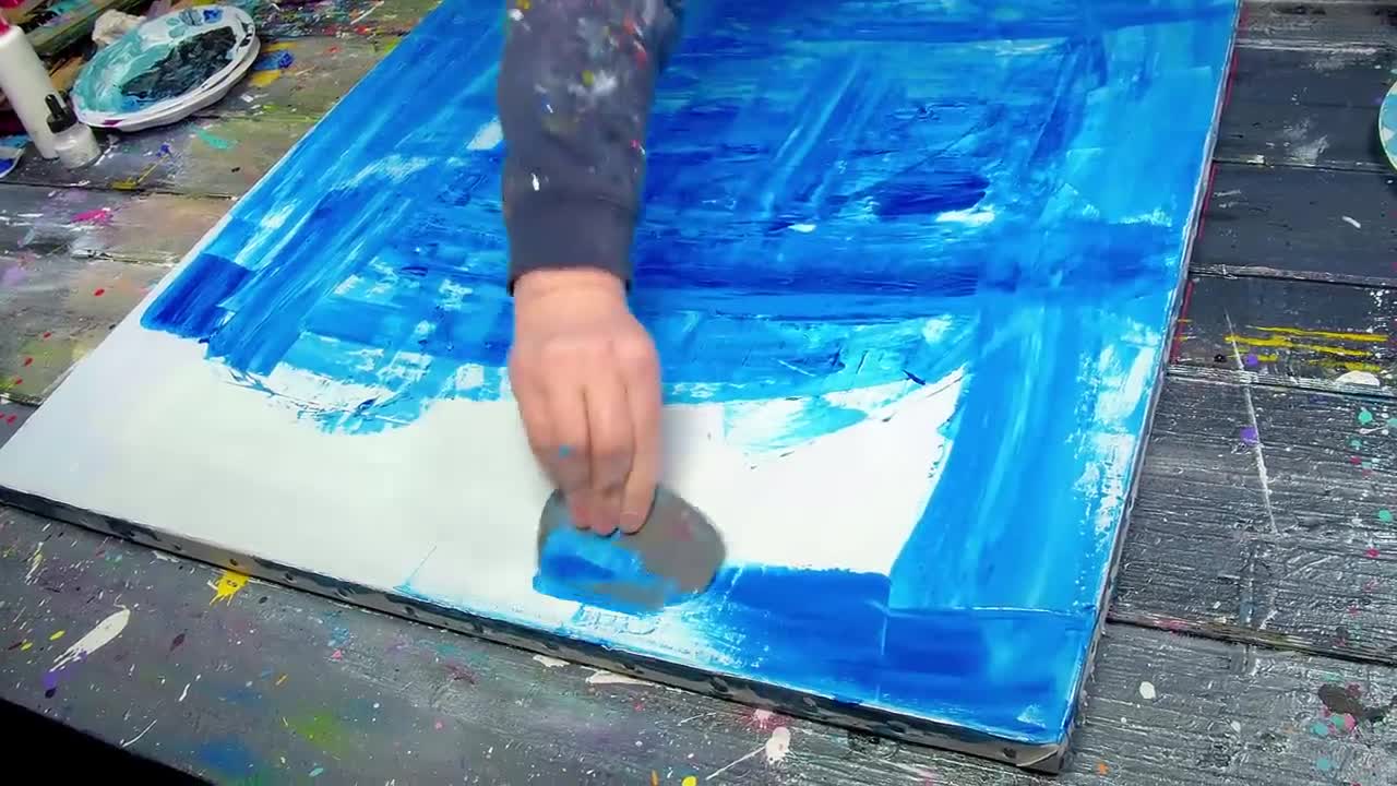 Colorful Pop Art / Abstract Painting Demo With Stencils | Peace-1