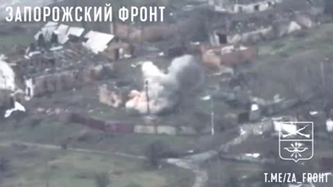 Tank fire destroys Ukrainian position