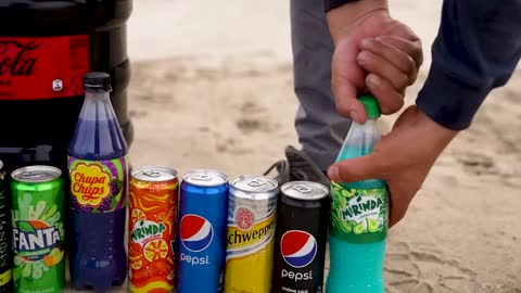 Giant Coca Cola & Big Monster,Chupa Chups, Mtn Dew, Fanta, Mirinda and Mentos soda mix Underground6