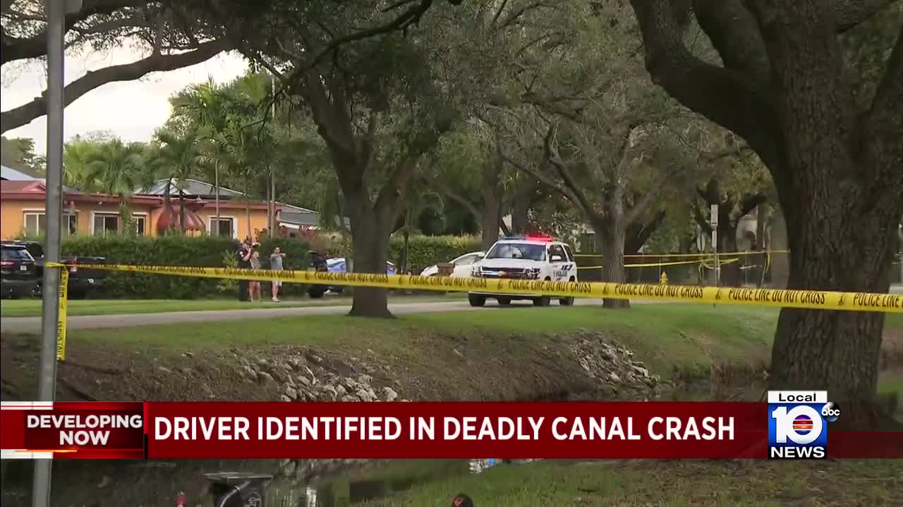 Driver IDed in deadly Miami Springs canal crash