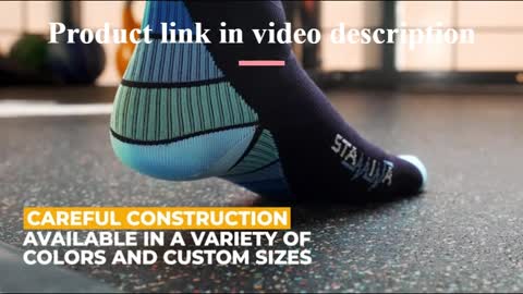 Physix Gear Sport Compression Socks for Men & Women 20-30 mmhg - Athletic Fit (1 Pair)