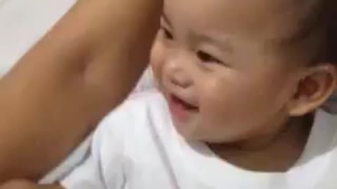 Cute and laughing baby