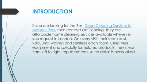 Best Deep Cleaning Services in Motspur Park