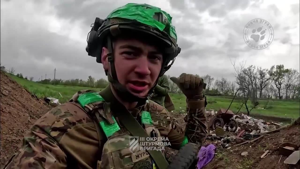 Capturing enemy positions.