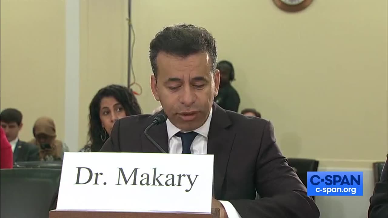 What a fantastic opening statement from Dr. Makary!