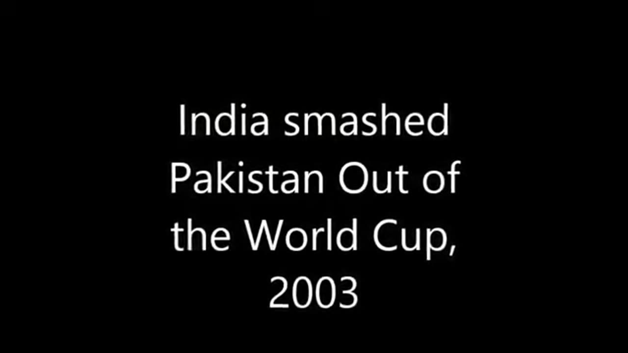Sachin Tendulkar's match winning innings of 98 runs Vs Pakistan 2003 World Cup