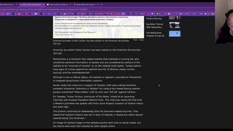 MSM is upset that Tucker talked to Putin