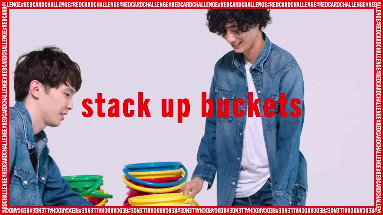 20S_S Part2 清原翔 and 守屋光治 #REDCARDCHALLENGE「stack up buckets」
