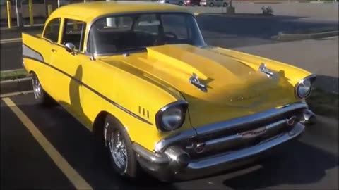 57 Chevy Sedan Hot Rod Custom Classic Cars