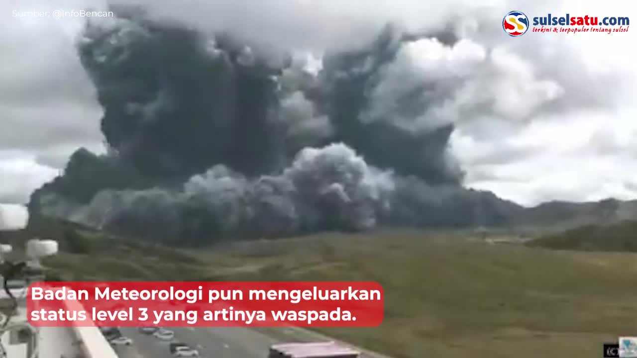 The World's Largest Active Volcano in Japan Erupts