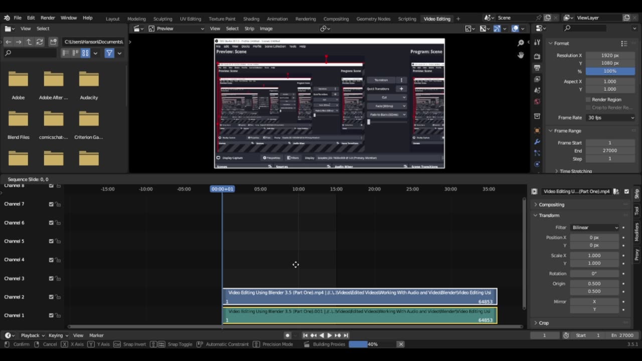 Video Editing Using Blender 3.5 (Part Four)