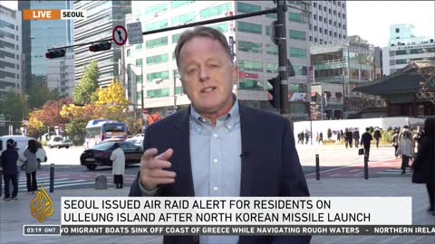 Korea fires short-range missiles, S Korea issues air raid alert
