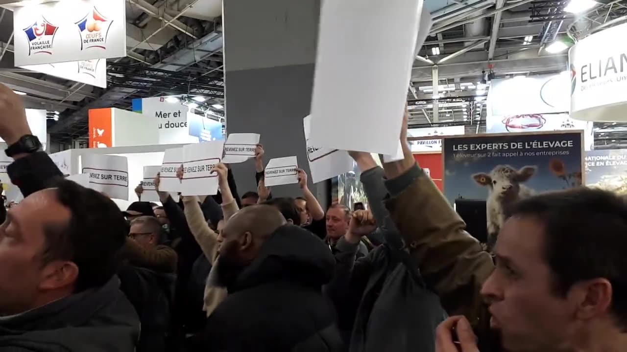 French Ministers TARGETED & EGGED by farmers in Paris