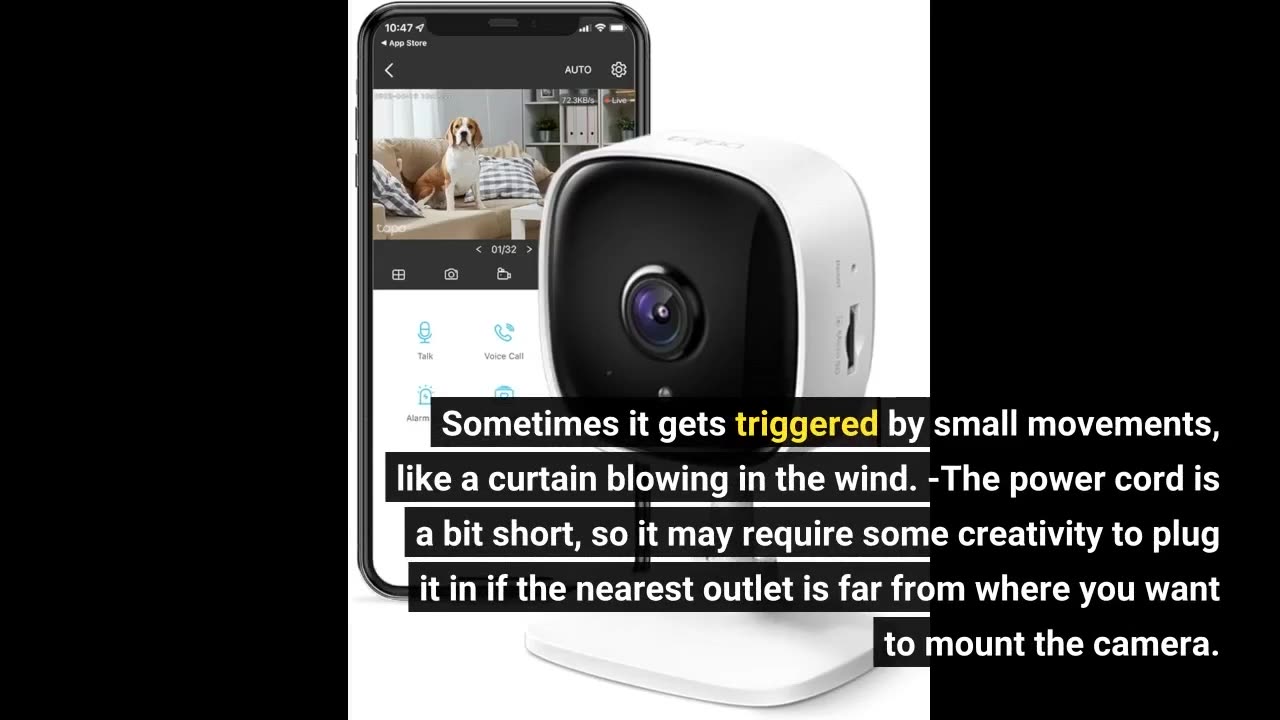 TP-Link Tapo 1080P Indoor Security Camera for Baby Monitor, Dog Camera w/ Motion Detection, 2-W...