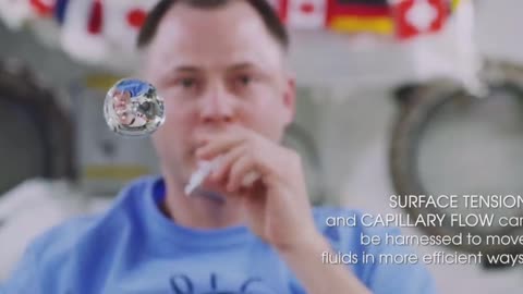 How water behaves in space. Moving water in Space.