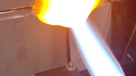 Making a glass memorial marble on the lathe