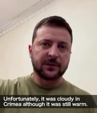 Le camé Zelensky se moque de poutine et des civiles morts sur le pont de Kerch