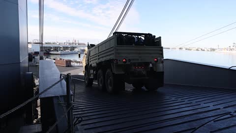 U.S. Navy downloaded military vehicles and containers as part of APS-3