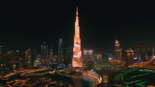 Lightning up the BurjKhalifa