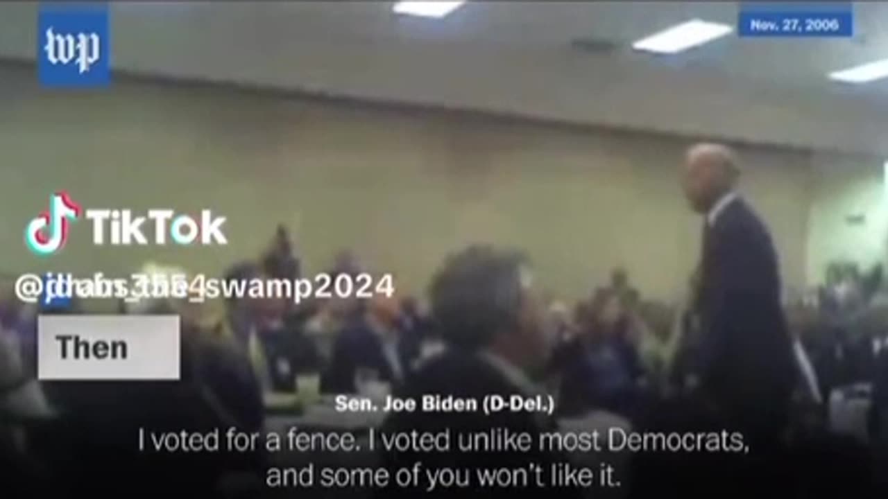 Biden talked about supporting a fence on the border.
