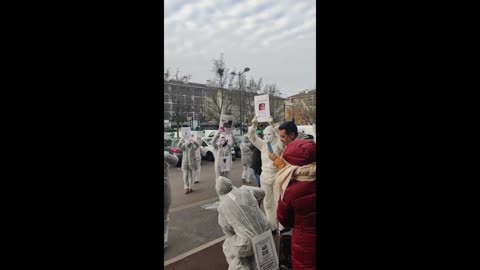 Les MAsques Blancs Paris95 Actions pancartes le 11 decembre