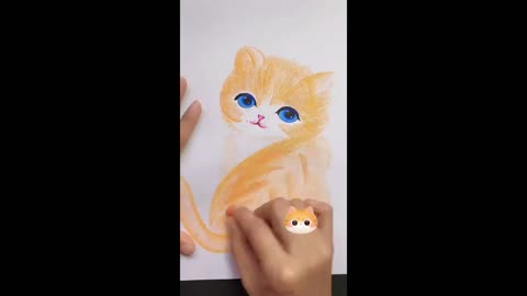 Draw a cute kitten