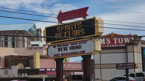 Driving by Sam's Town, Las Vegas Nevada