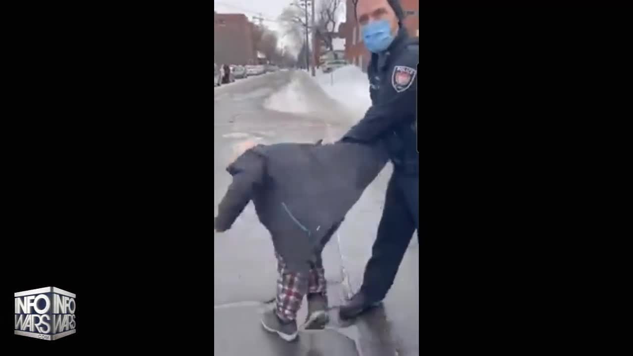 Canadian Police Beating And Arresting Citizens In The Street For Supporting Convoy