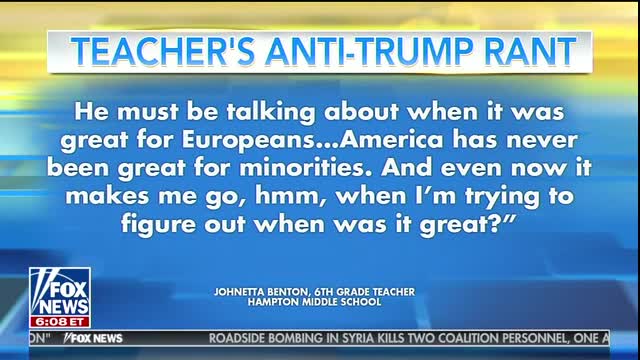 6th Grade Student Captures Teacher Slamming Trump; America Never Been Great For Minorities