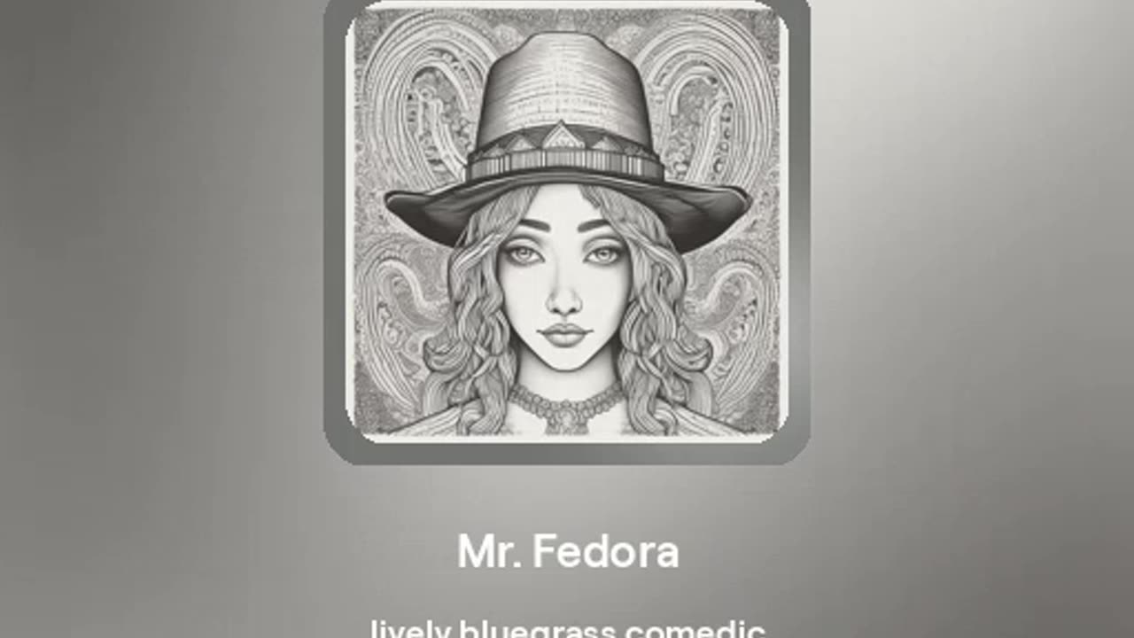 "Mr. Fedora" Bluegrass Song - version 1