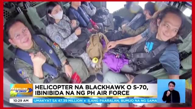 Helicopter na BlackhawkS-70, ibinida ng PH AirForce