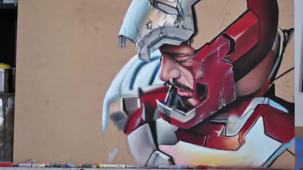 Hyperrealistic speed Painting of Iron Man - Tony Stark