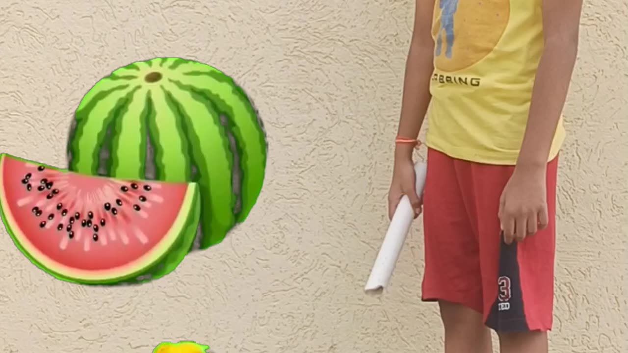 Balloon fruits pineapple watermelon banana