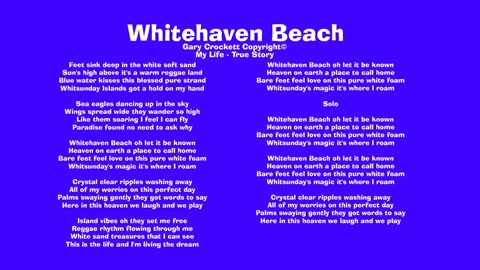 Whitehaven Beach Song